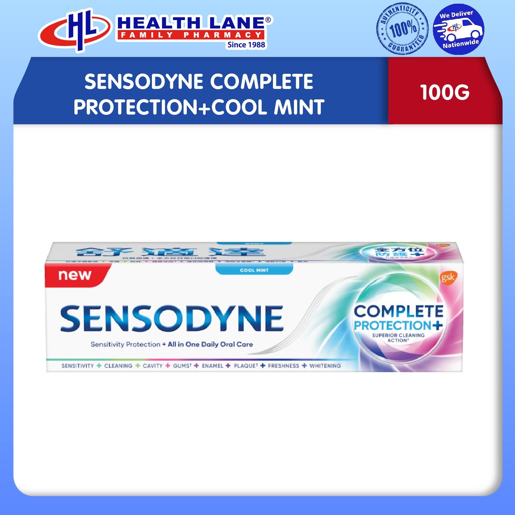 SENSODYNE COMPLETE PROTECTION+COOL PUDINA(100G)